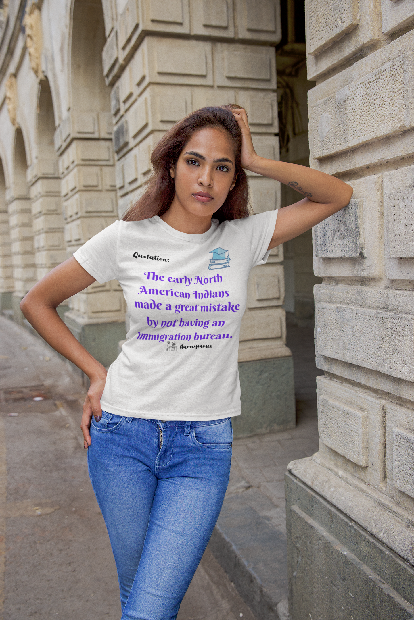 A Quotation by anonymous - regarding the absence of an immigration bureau by the Native Americans