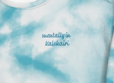 Mentally in Kalokairi (Blue Tie Dye) / Mamma Mia Fan-Sweater