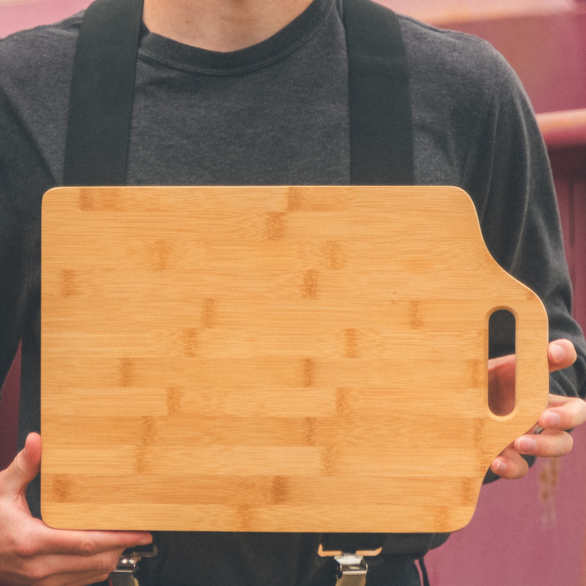 Cutting Board with Offset handle bamboo