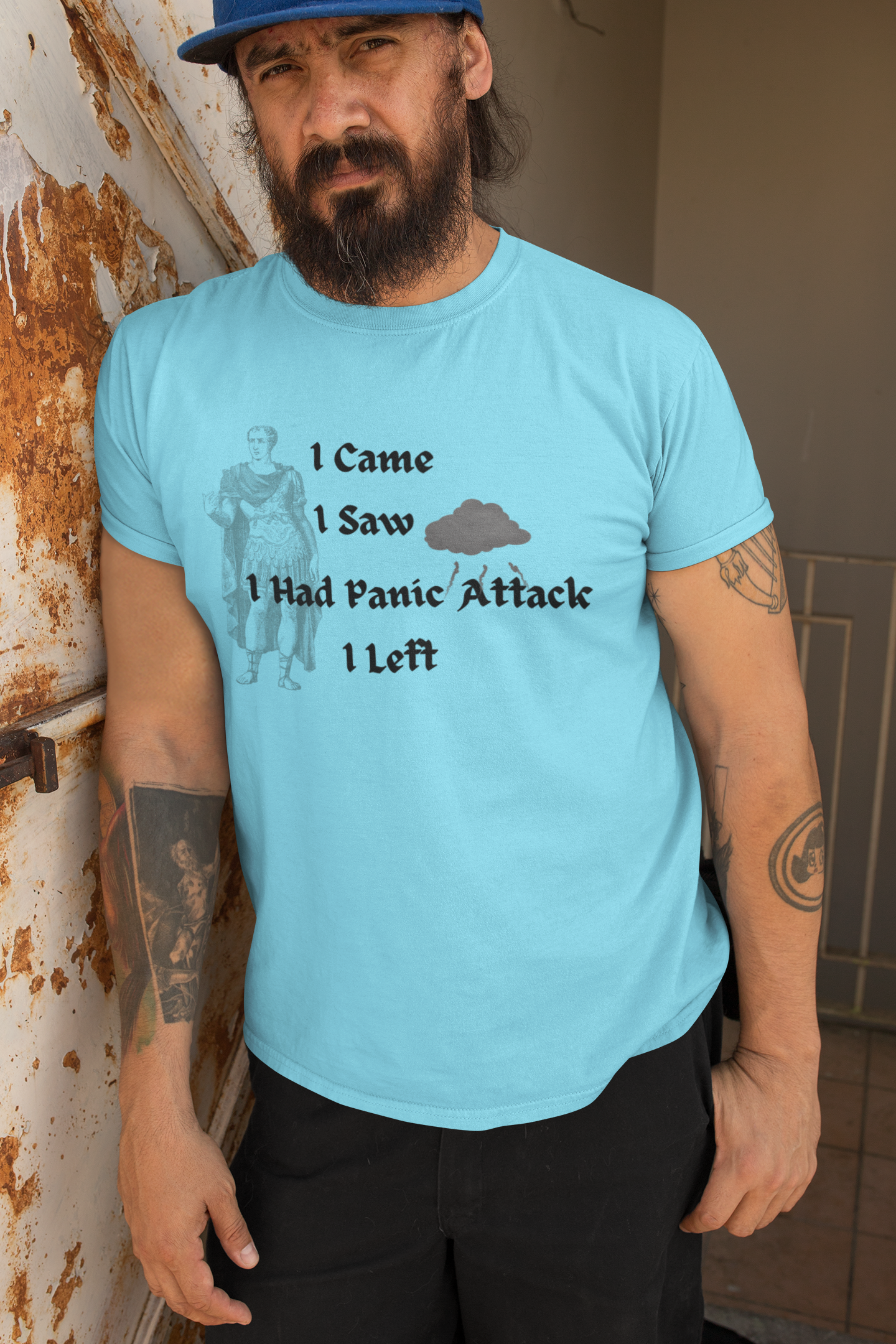 I Came I Saw Had Panic Attack I Left - Short Sleeve T-Shirt